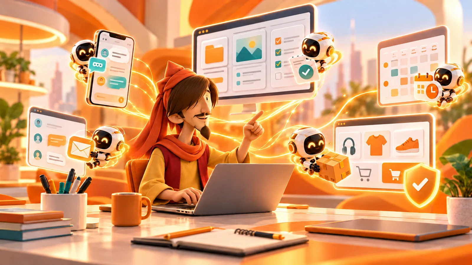 عامل هوشمند شخصی در حال هماهنگکردن پیامرسان، خرید، تقویم و مرورگر در چند دستگاه